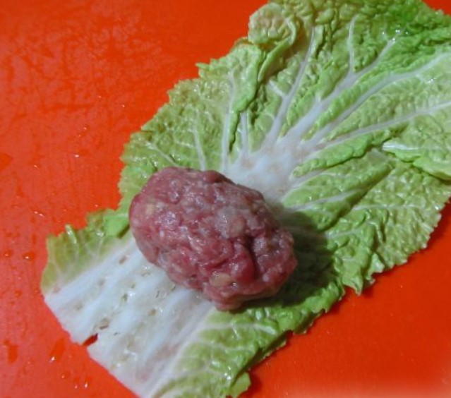 Chinese Cabbage Stuffed Cabbage step 3