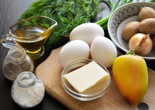 Frittata with Potatoes and Mozzarella step 1