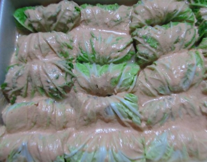Chinese Cabbage Stuffed Cabbage step 7