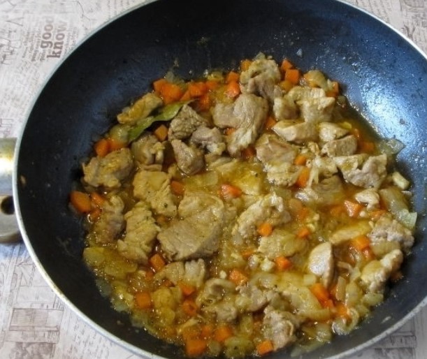 “Clear” Pilaf (Crumbly Pilaf with Pork) step 7