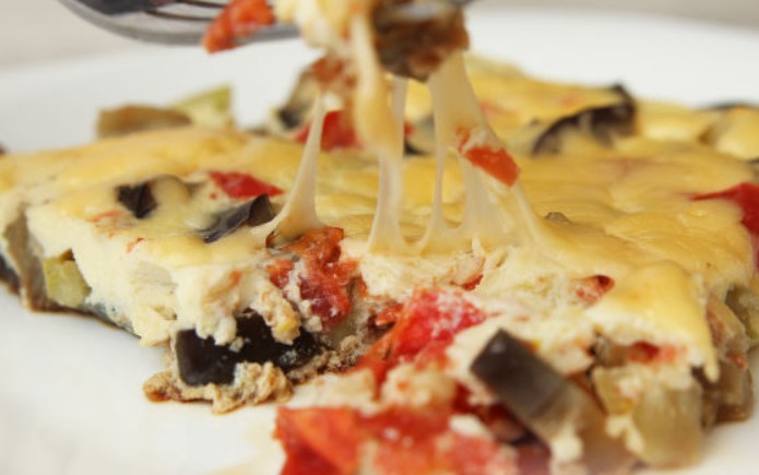 Frittata with Zucchini, Eggplant and Tomato