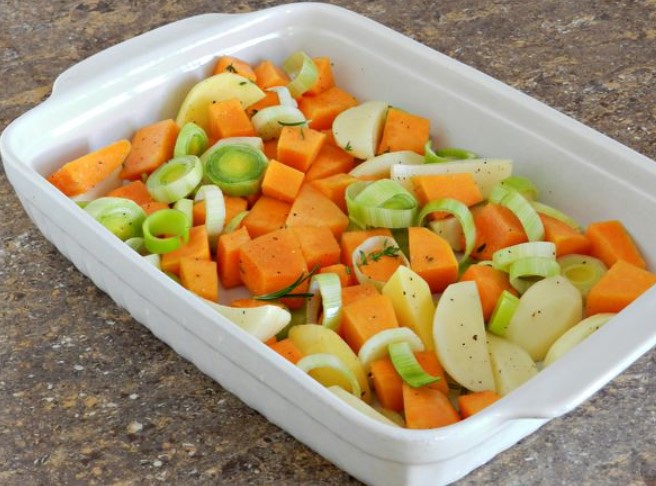 Meatballs With Pumpkin, Potatoes and Leeks Baked in Cream step 9