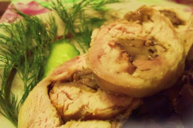Chicken Roll with Mushrooms