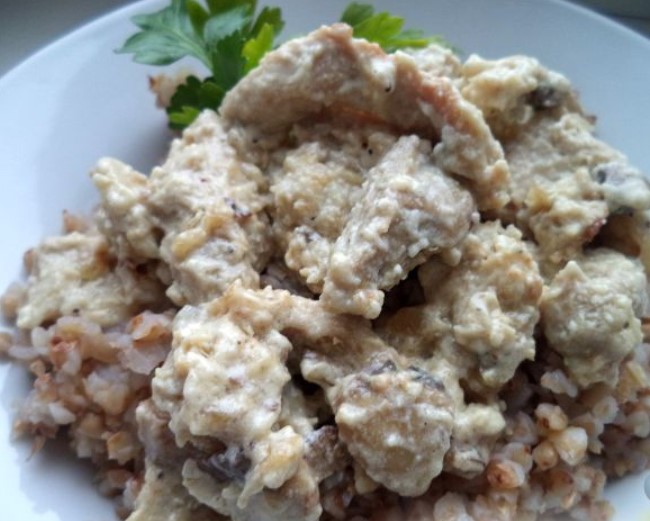 Stroganoff Meat with Mushrooms