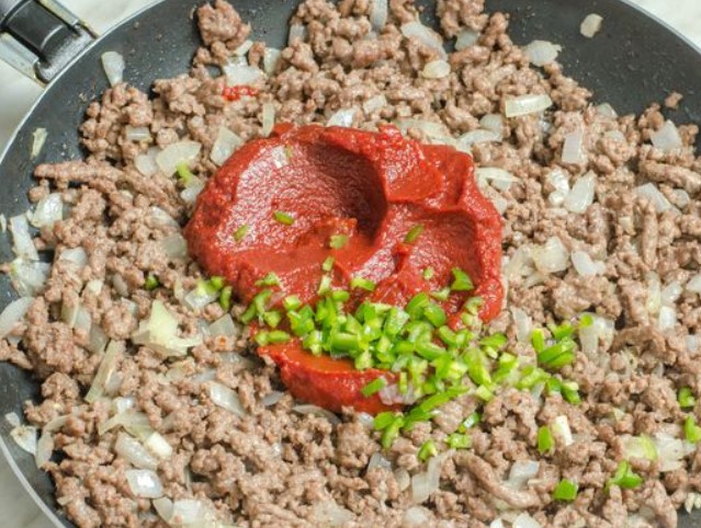 Cabbage Casserole with Ground Beef, Rice and Tomatoes step 9