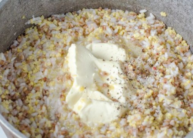 Porridge “Friendship” Made of Rice, Buckwheat and Millet, with Wild Mushrooms step 8