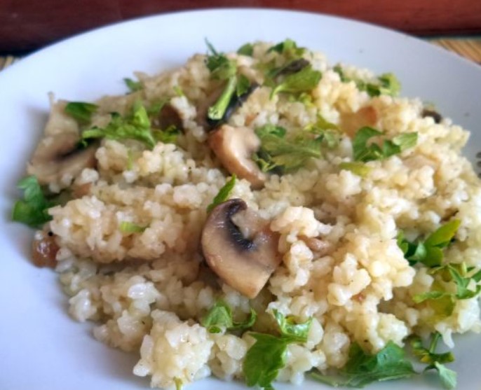 Bulgur with Mushrooms