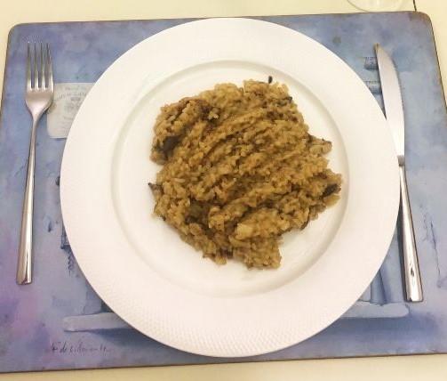 Risotto With Oyster Mushrooms and Dried Porcini Mushrooms