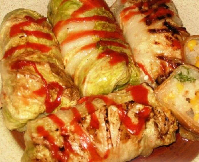 Grilled Cabbage Rolls