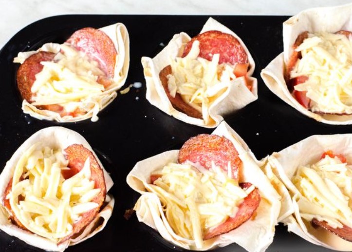 Omelet in Pita Bread with Minced Meat, Cheese and Sausage step 13