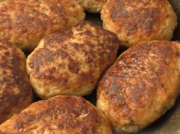 Juicy Meat Cutlets with Onions and Mushrooms