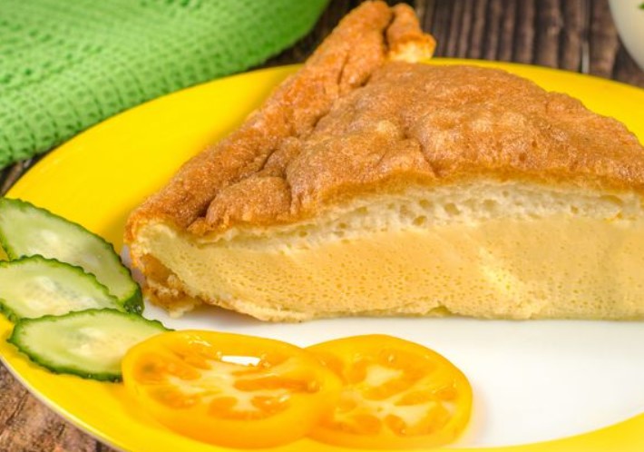 Lush Omelette Pie with Sour Cream, in the Oven