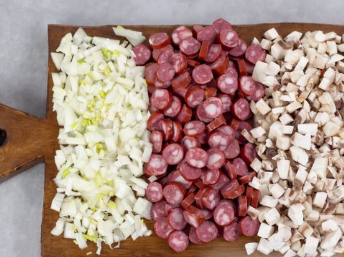 Buckwheat with Sausages and Mushrooms step 3