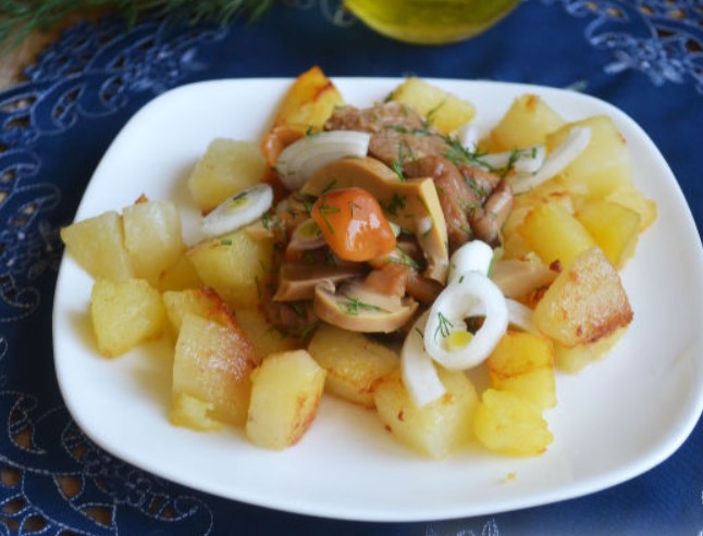 Warm Potato Salad with Salted Mushrooms step 7