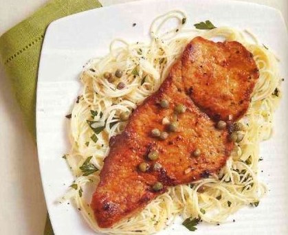 Veal Steaks with Garlic Sauce