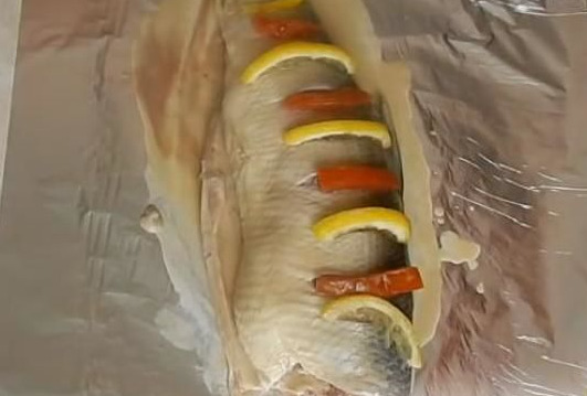 Milk Fish Baked in Foil step 4