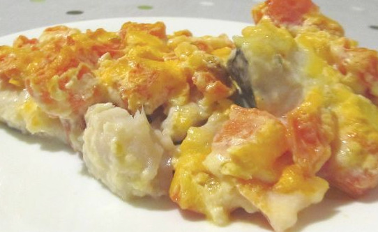 Baked Fish with Tomato-Cheese Crust