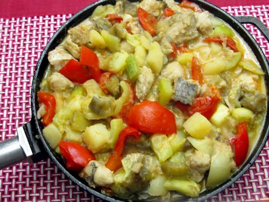 Fish Stewed with Potatoes, Eggplant and Zucchini step 15