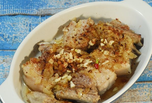 Pork Ribs Baked with Beans and Bread (Cassoulet) step 8