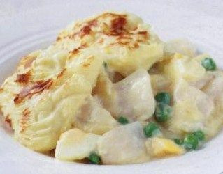 Fish with Potatoes and Green Peas