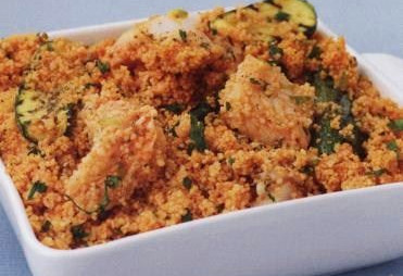 Saltwater Fish with Couscous and Zucchini