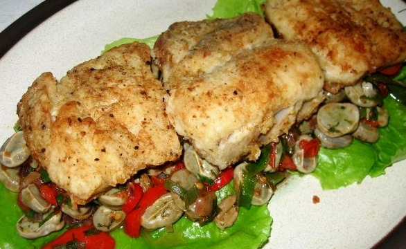 Fish on Beans