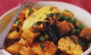 Spicy Potato, Eggplant and Fish Stew