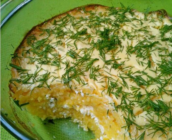 Corn Casserole with Cottage Cheese