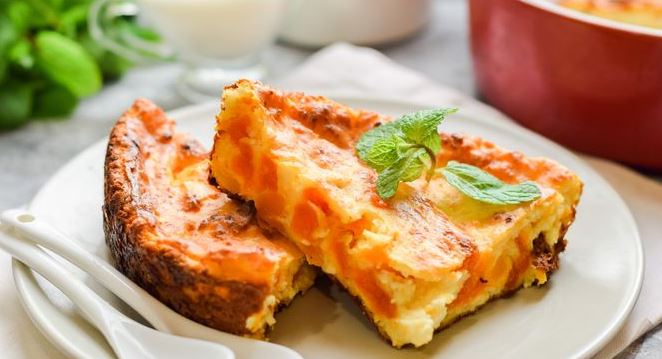 Cottage Cheese Casserole with Pumpkin and Dried Apricots (No Eggs and Flour)