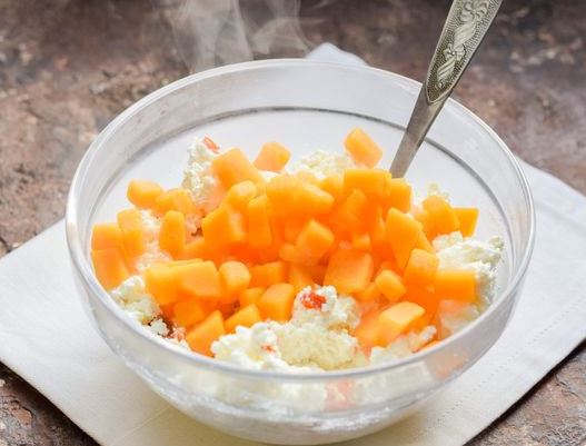 Cottage Cheese Casserole with Pumpkin and Dried Apricots (No Eggs and Flour) step 6