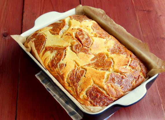 Curd Casserole with Persimmon