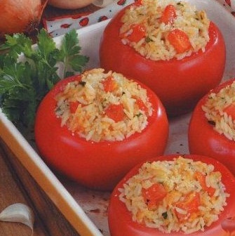 Tomatoes Stuffed with Rice