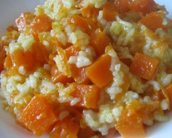 Rice Porridge with Pumpkin in a Slow Cooker