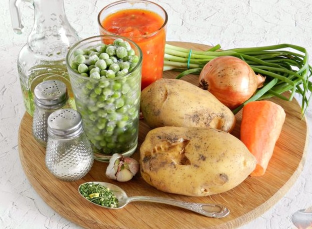 Vegetable Stew with Green Peas step 1