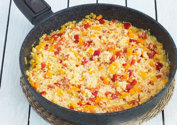 Couscous with Tomatoes and Bell Peppers step 7