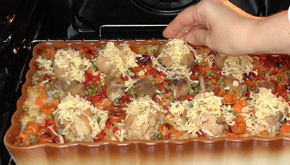 Rice with Vegetables and Chicken Legs step 3