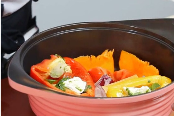 Warm Salad of Baked Vegetables with Pesto and Cheese step 16