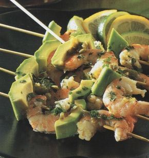 Mexican Shrimp and Avocado Kebabs