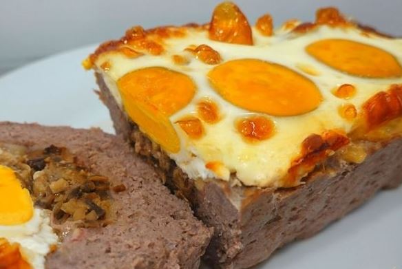 Meat Bread with Mushroom Filling