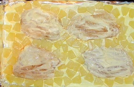 Fish in the oven with Pineapples step 6