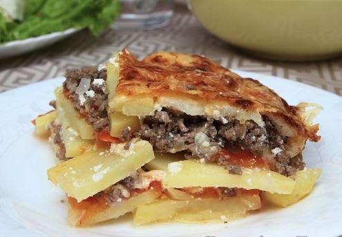 Potato Casserole with Minced Meat and Tomatoes step 14