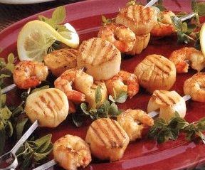 Seafood Kebabs