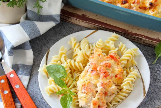 Baked Fish in Greek, with Tomato Sauce