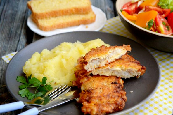 Fish Fried in a Cheese Crust