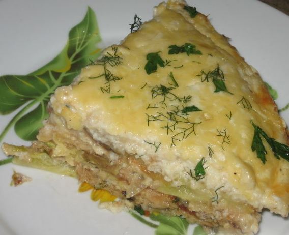 Zucchini Casserole with Feta Cheese