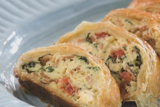 Puff Pastry Strudel with Cheese Filling