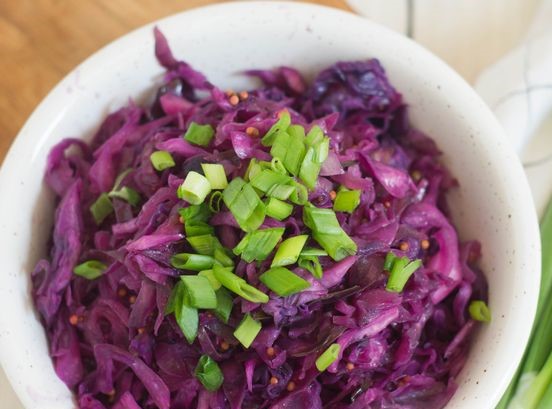 Stewed Red Cabbage with Mustard