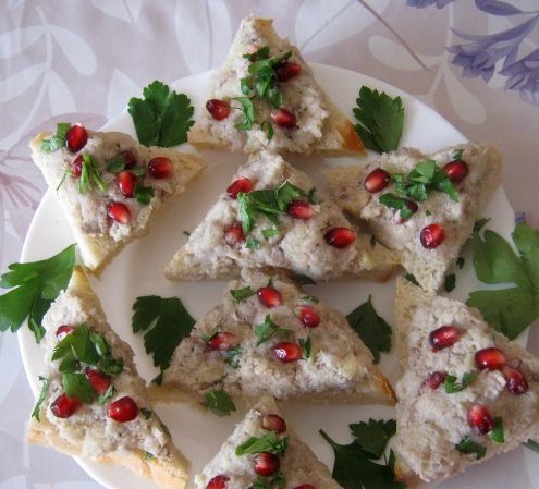Herring Forshmak in New Year’s Decoration