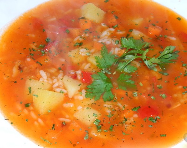 Tomato Soup with Rice