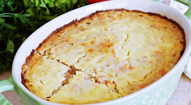 German Cabbage Pie with Meat
